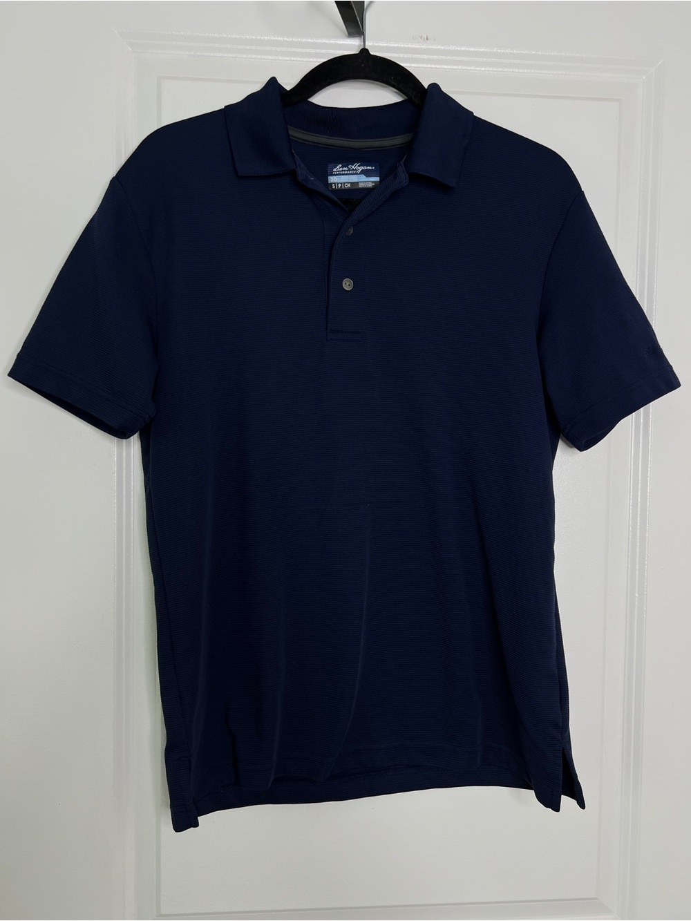 Ben Hogan Performance Navy Blue Textured Golf Polo Small